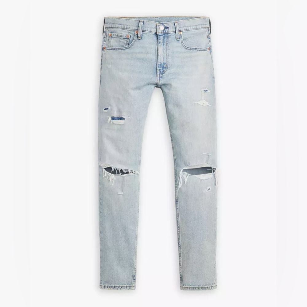 Levi’s 512 slim taper fit light blue distressed jeans